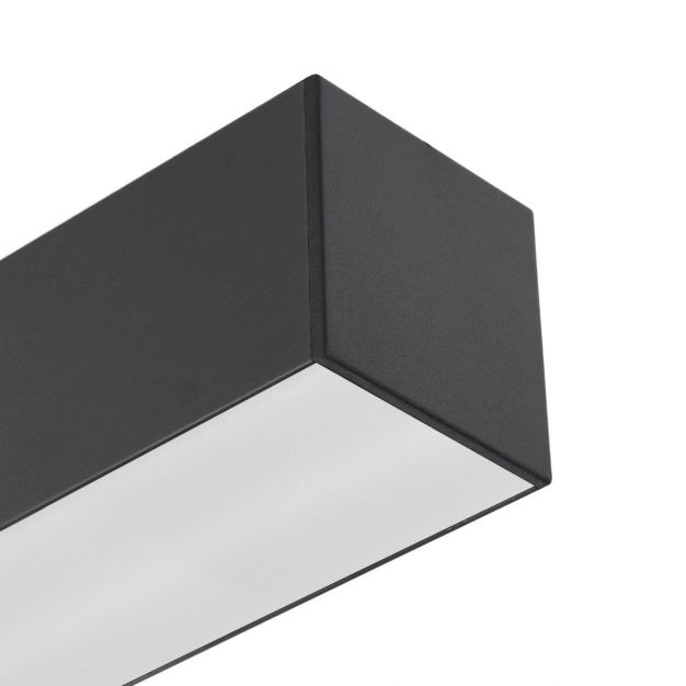 Lichtkoning Line - plafondverlichting - 178 x 5,3 x 5,3 cm - 51W LED incl. - zwart