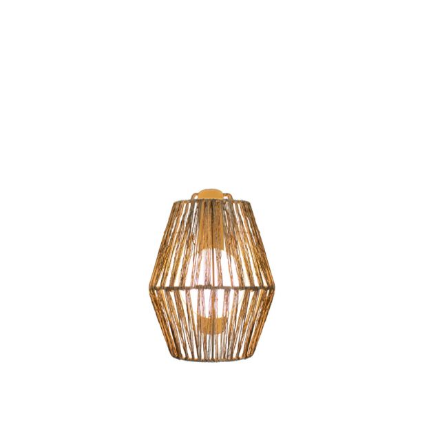 New Garden Sisine - buiten wandlamp met oplaadbare lichtbron en afstandsbediening - 9W dimbare LED incl. -  22,5 x 11,5 x 24,5 cm - IP54 - bruin