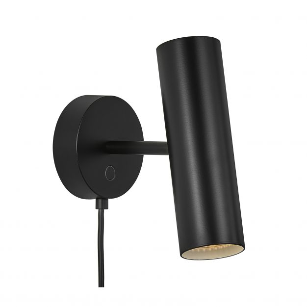 Design for the People Mib 6 - wandverlichting met schakelaar - 10 x 17,1 x 20 cm - zwart