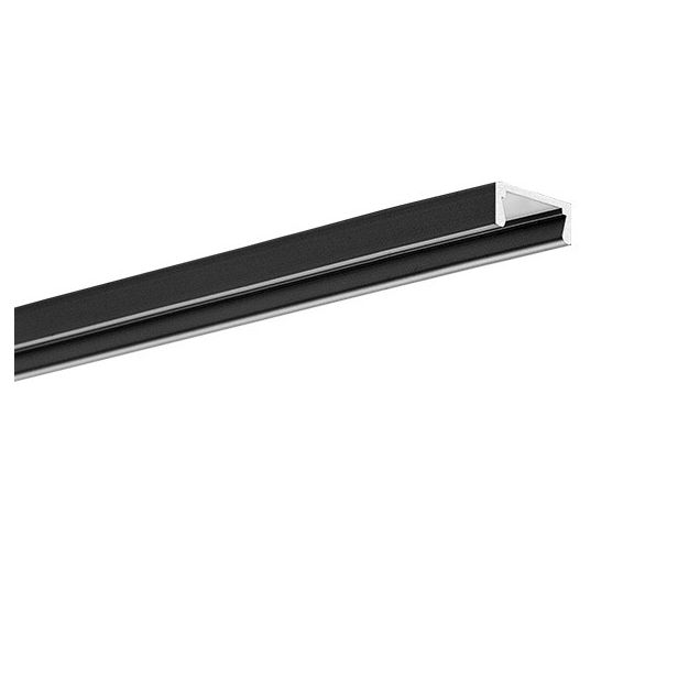 KLUS MICRO ALU - profiel - 1,5 x 0,6 cm - 200cm lengte - geanodiseerd zwart