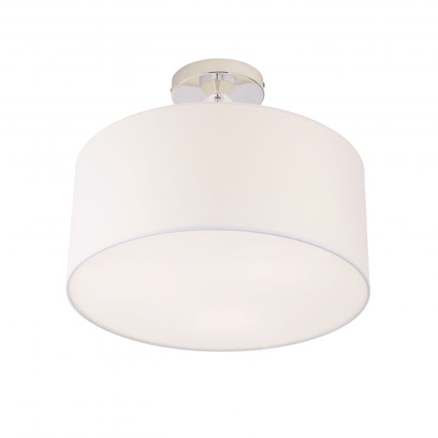 Maxlight Elegance - plafondverlichting - Ø 45 x 35 cm - chroom en wit