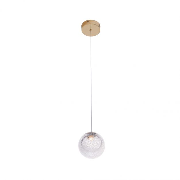 Maxlight Zoe - hanglamp - Ø 9,5 x 180 cm - 1,5W LED incl. - goud