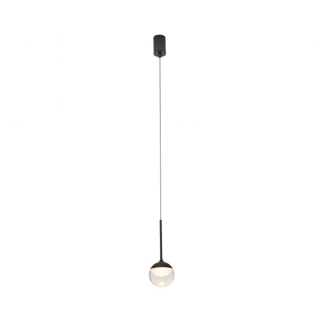 Maxlight Zoom - hanglamp - Ø 10 x 200 cm - 6W LED incl. - IP44 - zwart