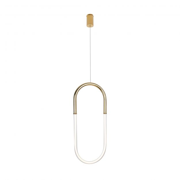 Maxlight Olivia - hanglamp - 33 x 180 cm - 15W LED incl. - goud