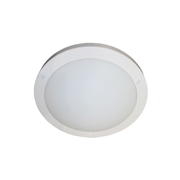 Artdelight Yuca - badkamer plafondverlichting - Ø 30 x 8 cm - 12W LED incl. - IP44 - wit