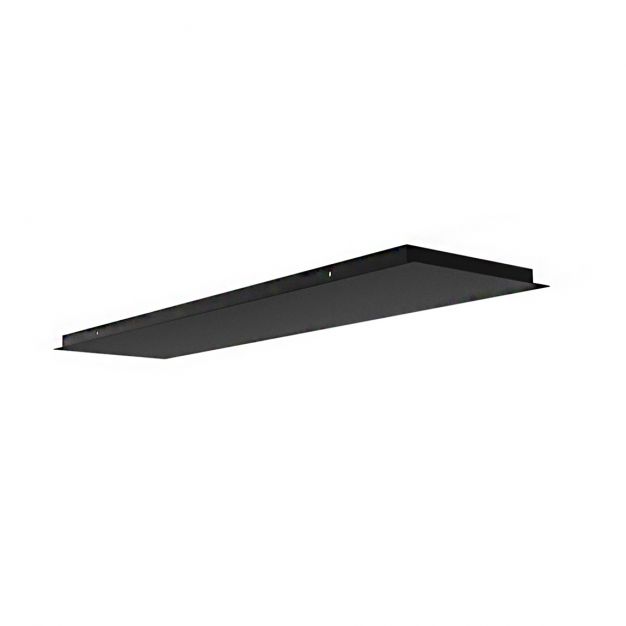Artdelight Plate - plafondplaat uitbreidbaar tot 12 lampen - 120 x 30 x 3 cm - zwart