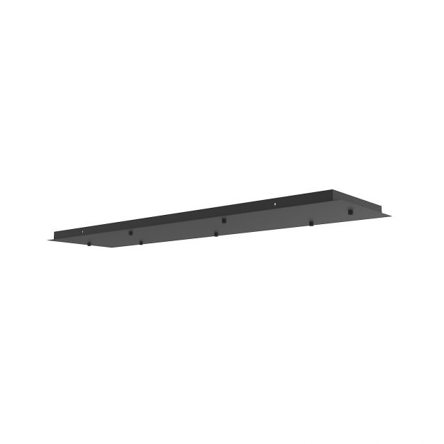 Artdelight Plate - plafondplaat voor 7 lichtpunten - 120 x 30 x 3 cm - zwart