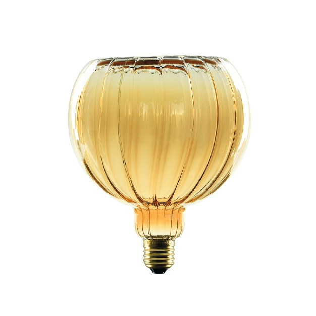Segula LED lamp - Floating Globe Straight - Ø 15 x 18,5 cm - E27 - 6W dimbaar - 1900K - amber
