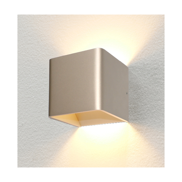 Artdelight Fulda - wandverlichting - 10 x 10 x 10 cm - 6W dimbare LED incl. - champagne