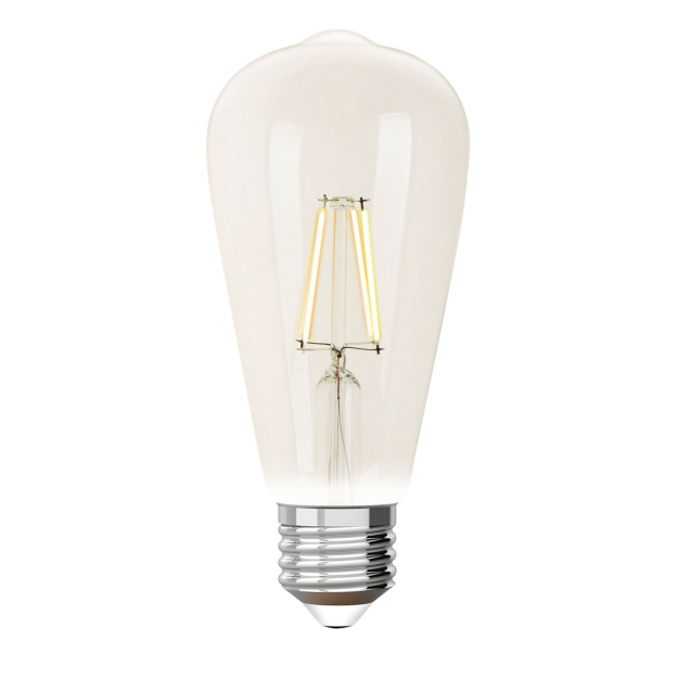 iDual LED-lamp zonder afstandsbediening - Ø 6,4 x 14 cm - E27 - 9W dimbaar - 2200K tot 6500K - transparant