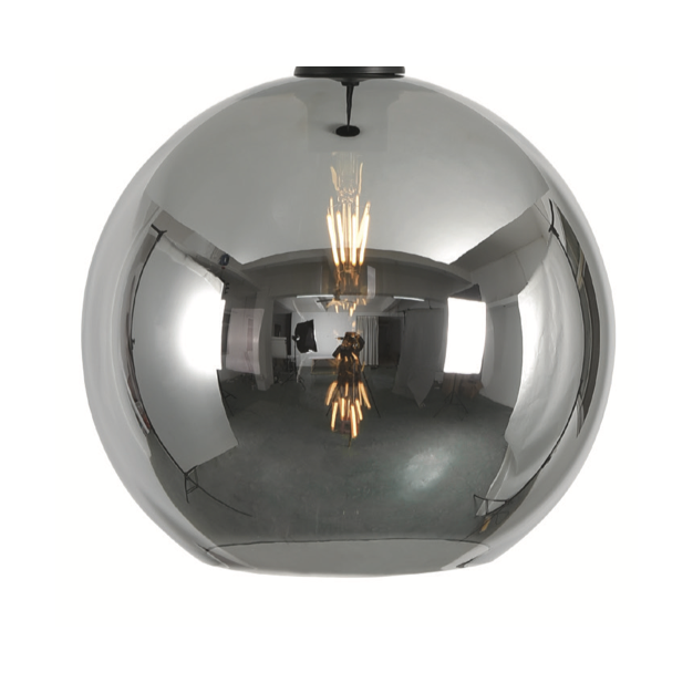 Artdelight Marino - glazen lampenkap - Ø 30 cm - titan