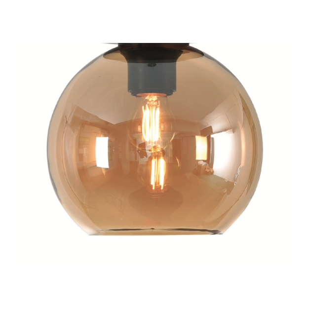 Artdelight Marino - glazen lampenkap - Ø 20 cm - amber