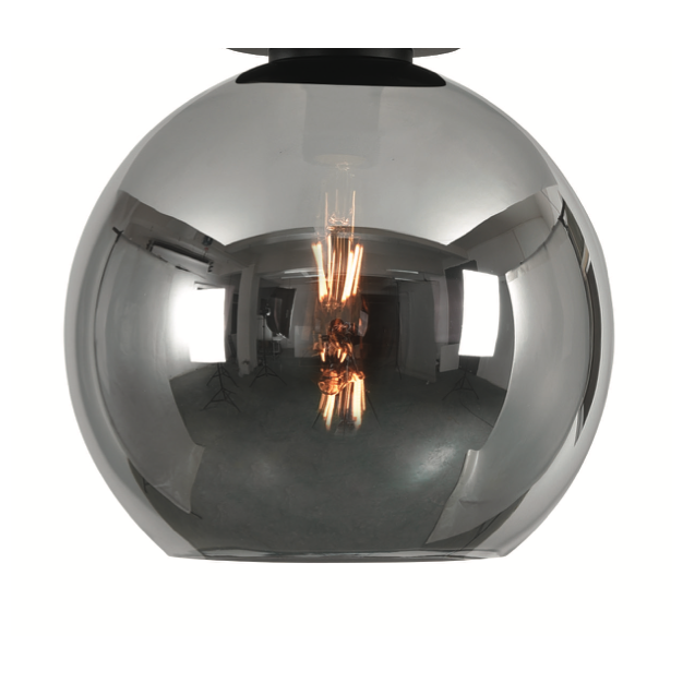 Artdelight Marino - glazen lampenkap - Ø 25 cm - titan