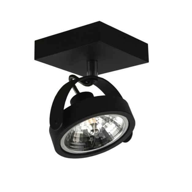 Artdelight Wajer - opbouwspot - 12 x 12 x 14 cm - 3,5W dimbaar LED incl. - zwart