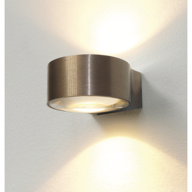 Artdelight Hudson - wandverlichting - 10,5 x 11,8 x 6,5 cm - 2 x 4W dimbare LED incl. - IP54 - geborsteld brons
