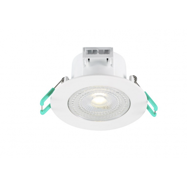 Sylvania Start Eco Spot - inbouwspot - Ø 87 mm, 74 mm inbouwmaat - 5,5W dimbare LED incl. - IP44 - 4000K - wit