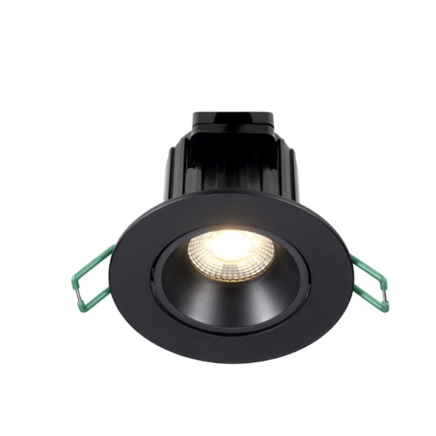 Sylvania Start Spot - inbouwspot - Ø 86 mm, 72 mm inbouwmaat - 9W dimbare LED incl. - IP44 - zwart