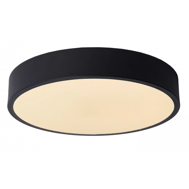 Lucide Unar - plafondverlichting - Ø 30 x 5 cm - 18W dimbare LED incl. -  3 stappen dimmer - zwart