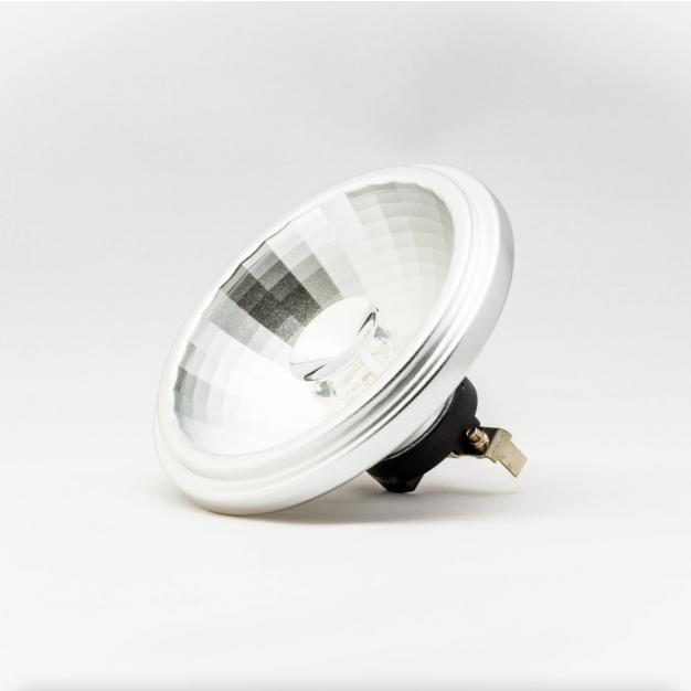 Vintage Ledlight spot - dim to warm - Ø 11,1 x 6,4 cm - stralingshoek van 24° - G53 - AR111 - 12W dimbaar - 2900K  tot 2000K - grijs