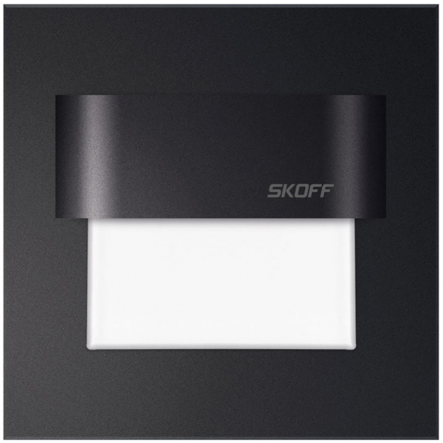 Skoff Tango Stick LED -  opbouw wandverlichting - 73 x 73 mm  - zwart - 10V - 3000K
