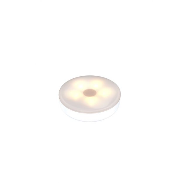 Calex Spot On Oplaadbare Pucklight - oplaadbaar via USB-stekker - Ø 6,5 x 1,8 cm - wit