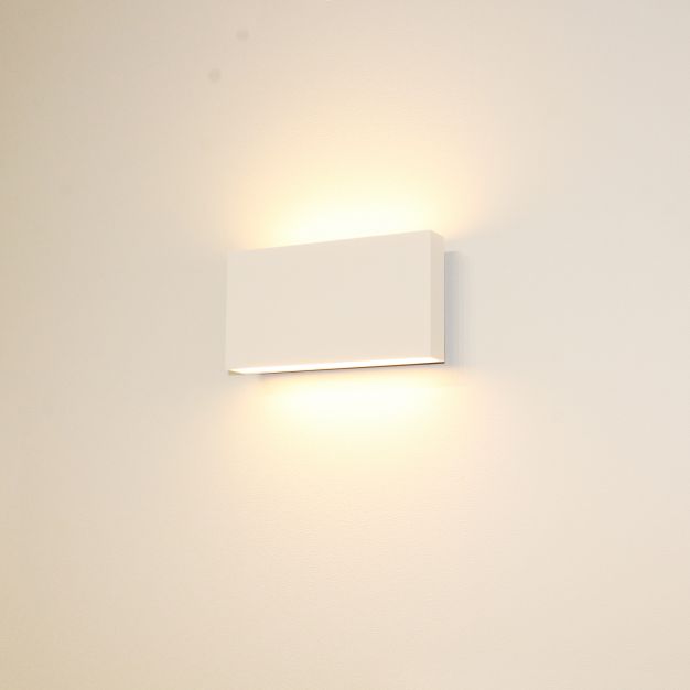 Artdelight Box - buiten wandverlichting - 17 x 9 x 4 cm - 2 x 6,5W dimbare LED incl. - IP54 - wit