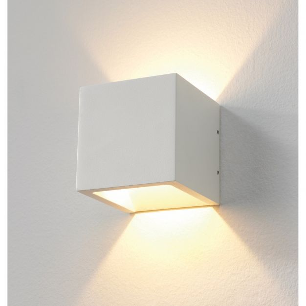 Artdelight Cube - buiten wandverlichting - 10 x 10 x 10 cm - 6W dimbare LED incl. - IP54 - wit