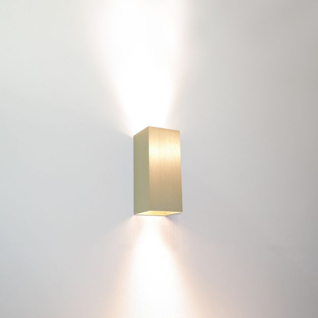 Artdelight Dante - wandverlichting - 6,7 x 6,7 x 15,4 cm - mat goud