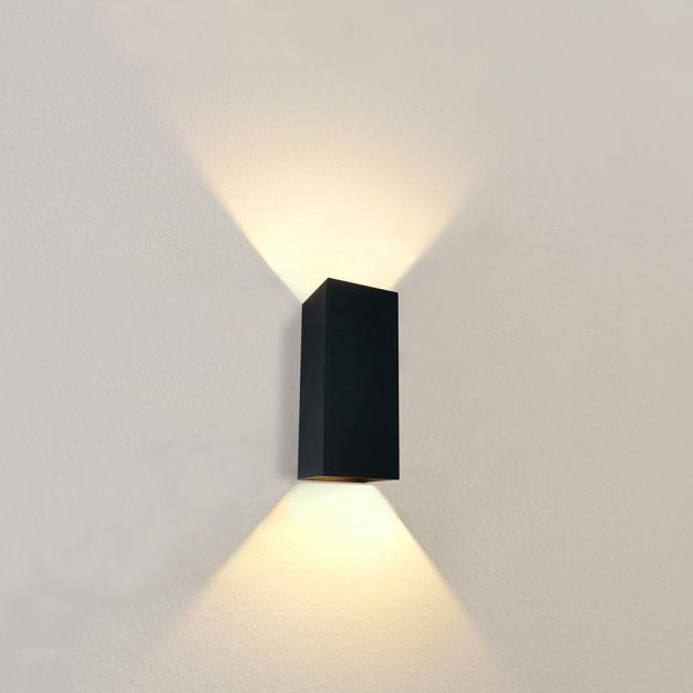 Artdelight Dante XL - wandverlichting - 9 x 10 x 24 cm - zwart