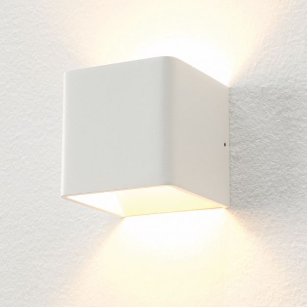 Artdelight Fulda - wandverlichting - 10 x 10 x 10 cm - 6W dimbare LED incl. - wit