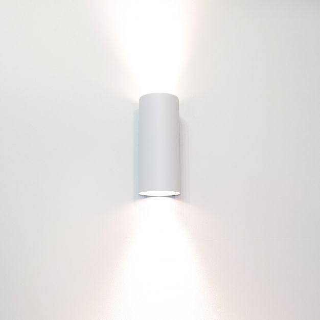 Artdelight Roulo1 - wandverlichting - Ø 6,5 x 15,4 cm - wit