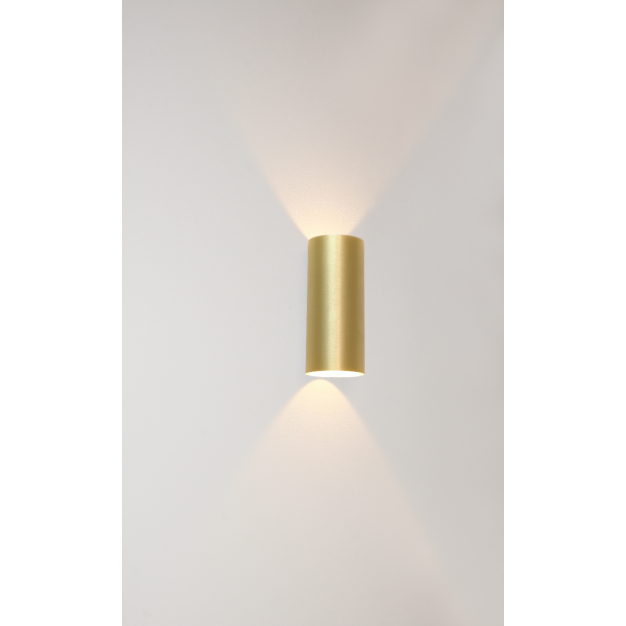 Artdelight Brody - wandlamp - Ø 7,2 x 18 cm - 2 x 4W LED incl. - IP54 -  geborsteld goud