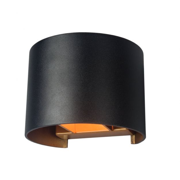 Artdelight Gyro - wandlamp - 9,7 x 13 x 11,2 cm - zwart met goud 
