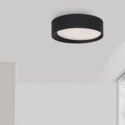 Nova Luce Oby - plafondlamp - Ø 45 x 12 cm - 30W dimbare LED incl. - zandzwart