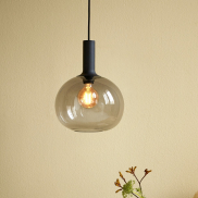 Nordlux Alton - hanglamp - Ø 25 x 333 cm - zwart en gerookt glas