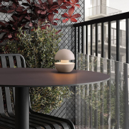 Nova Luce Puk - draagbare oplaadbare lichtbron - Ø 10 x 11,4 cm - 2W dimbare LED incl. - IP54 - zand