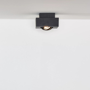 Lucide Xirax - opbouwspot 1L - 14 x 14 x 8,8 cm - 5W dimbare LED incl. - dim to warm - zwart