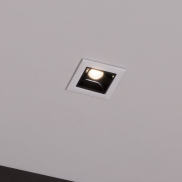 Nova Luce Akira - inbouwspot - 7,1 x 7,2 cm - 42 x 41 mm inbouwmaat - 3W LED incl. - zwart - warm wit
