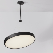 Nova Luce Perfect Profile - hanglamp op afstandsbediening - Ø 40 x 120 cm - 24W dimbare LED incl. - 2700K-6000K - zwart