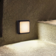 Nova Luce Appia - buiten wandverlichting - 12,5 x 12,5 x 3,8 cm - 5W LED incl. - IP54 - donker antraciet