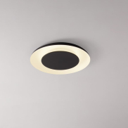 Nova Luce Epos - plafondlamp - Ø 60 x 6 cm - 38W dimbare LED incl. - zandzwart en wit