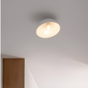 Nova Luce Onia - plafondlamp - Ø 29 x 19 cm - zandwit