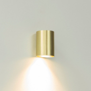 Artdelight Roulo1 - wandverlichting - Ø 6,4 x 9 cm - mat goud