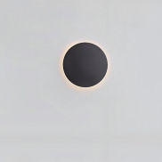 Nova Luce Cyrcle - wandlamp - Ø 30 x 3,2 cm - 22,5W LED incl. - zandzwart