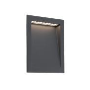Faro Soun - inbouw wandverlichting - 19,3 x 7,3 x 23,8 cm - 8W LED incl. - IP65 - donkergrijs