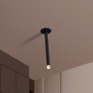 Nova Luce Stilvi - plafondlamp - Ø 5 x 24 cm - 4W LED incl. - zandzwart