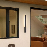 Nova Luce Isos - buiten wandverlichting - 5,3 x 61 x 6 cm - 6W LED incl. - IP65 - zandzwart