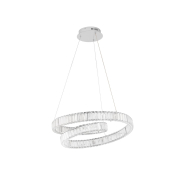 Nova Luce Conceto - hanglamp - Ø 60 x 120 cm - 50W dimbare LED incl. - chroom
