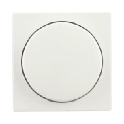 Ion Industries V1/J1 - centraalplaat met enkelvoudige dimmerknop - mat wit