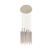 Maxlight Organic - hanglamp - Ø 62 x 190 cm - 33 x 1W + 4 x 3W dimbare LED incl. - chroom